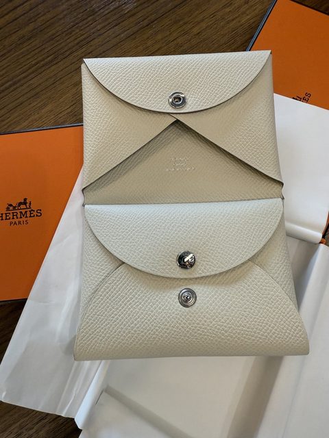 Hermes calvi duo，裝零錢、裝鈔票、裝信用卡，當名片夾也可以，全新商品，現貨在台